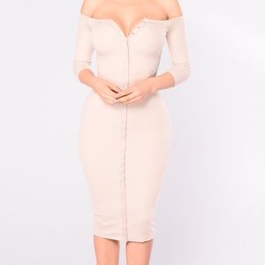 Taupe Midi Dress